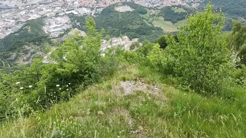 Landscape of Lecco from Magnodeno mountain Stock Footage 156133553