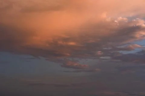 Landscape light soft panorama sunset sky background with pink clouds beautiful Stock Photos
