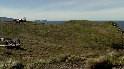 Landscape of lighthouse from cape horn (cabo de hornos) Stock Footage 36438983