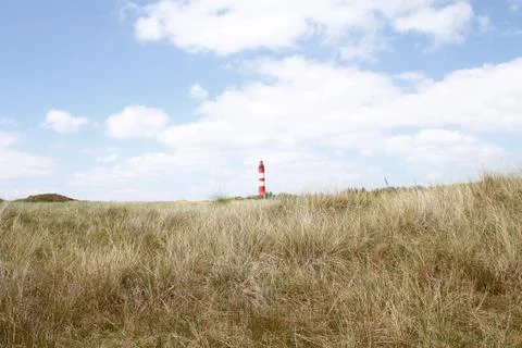 Landscape with a lighthouse Stock Photos
