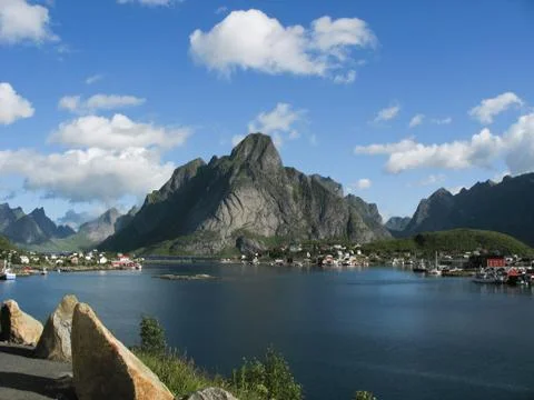 Landscape in the Lofoten islands Stock Photos