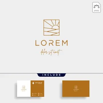 Landscape Logo design for landscaping vector icon Stock Illustration