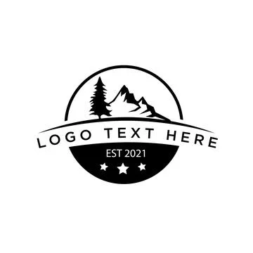 Landscape logo vector design template Stock Illustration