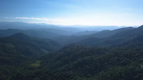 Landscape many big mountains at Mae Hong Son, Thailand Stock Footage 101274985