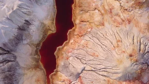 Landscape like on Mars when you fly over the surface or ecological disaster	 Stock Footage 146071240