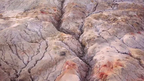 Landscape like on Mars when you fly over the surface or ecological disaster	 Stock Footage 146071751