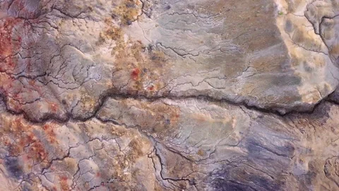 Landscape like on Mars when you fly over the surface or ecological disaster	 Stock Footage 146072136