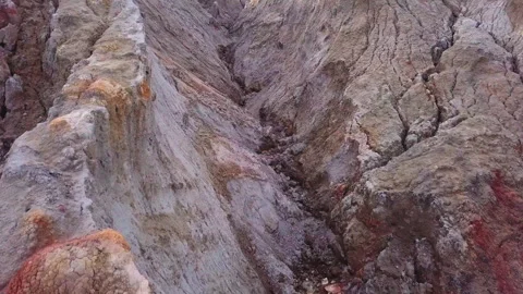 Landscape like on Mars when you fly over the surface or ecological disaster	 Stock Footage 146072403