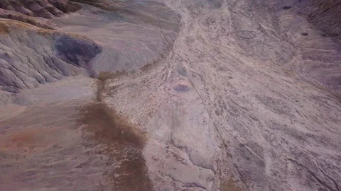 Landscape like on Mars when you fly over the surface or ecological disaster	 Stock Footage 146072833
