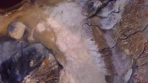 Landscape like on Mars when you fly over the surface or ecological disaster	 Stock Footage 146073205