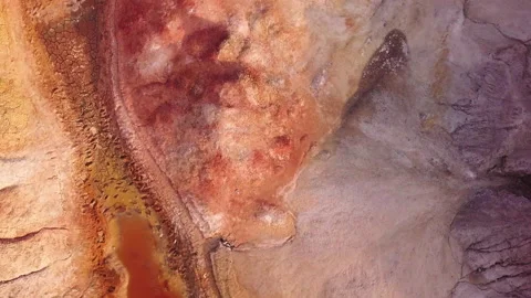 Landscape like on Mars when you fly over the surface or ecological disaster	 Stock Footage 146073947