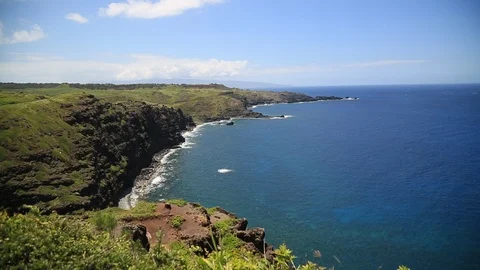 Landscape of Maui Oceanside Stock Footage 93593586
