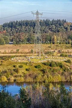 A landscape in the middle of the Netherlands. Stock Photos