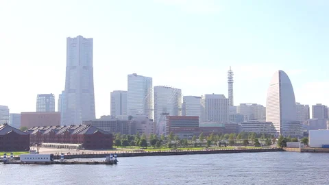 Landscape of Minato Mirai Vídeo Stock 332390801