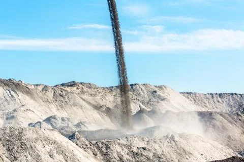 Landscape with mine machine Stock Photos