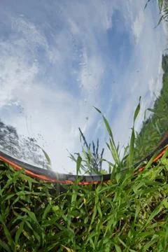 Landscape in mirror Stock Photos