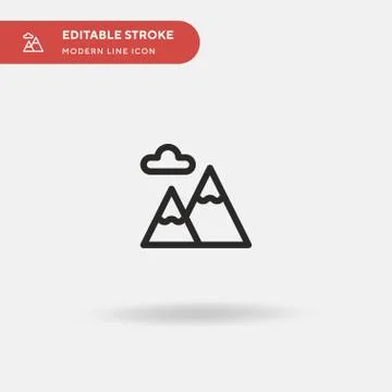 Landscape Mode Simple vector icon. Illustration symbol design template for we Stock Illustration