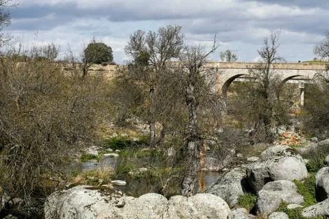 Landscape of the Montes de Toledo. Stock Photos