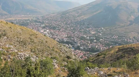 Landscape Mostar. 3 库存影片 8639962