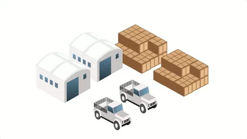 The landscape motion animation of industrial objects plant, factories 스톡 동영상 165619620