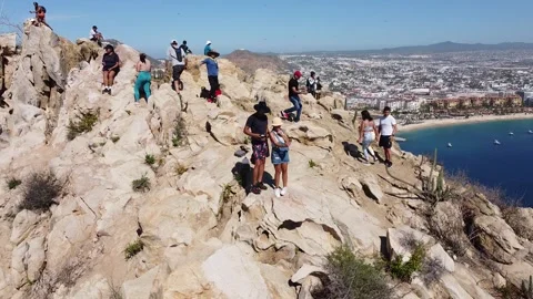 LANDSCAPE IN MOUNTAIN IN CABO SAN LUCAS Stock Footage 249624542