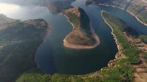 Landscape of a Mountain River from the Air. Stock Footage 65831715