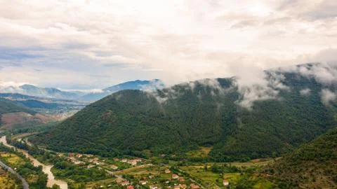 Landscape of mountain from sky. Foto stock