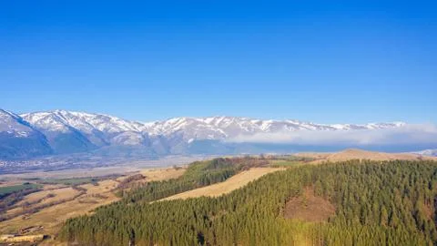 Landscape of mountain from sky. Stock Photos
