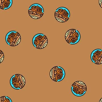 Landscape mountain vector seamless pattern Stock Illustration