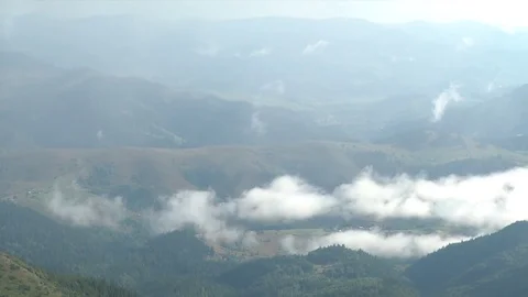 Landscape in the mountains above the clouds Stock Footage 71152908