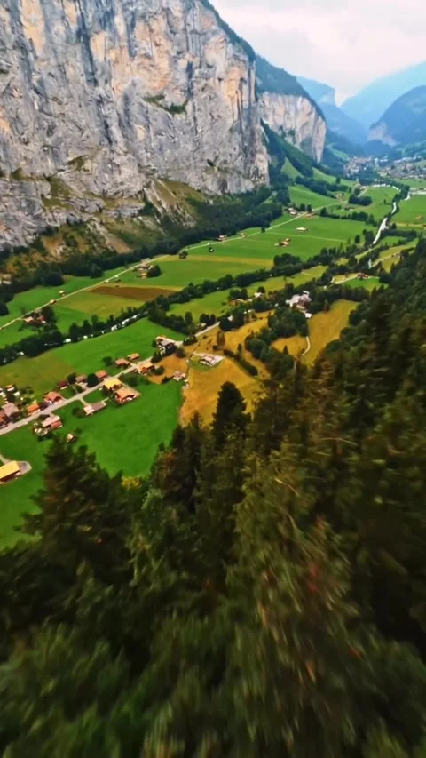 Landscape with mountains and grass Stock Footage 268540391