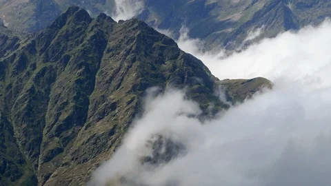 Landscape of mountains and mist. Time Lapse Video stock 86764100