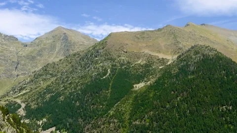 Landscape of mountains and sky with fast movement of clouds.Time Lapse Stock Footage 79654005