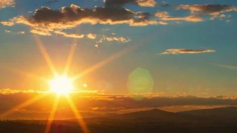 Landscape of mountains and sunset Video stock 211669806
