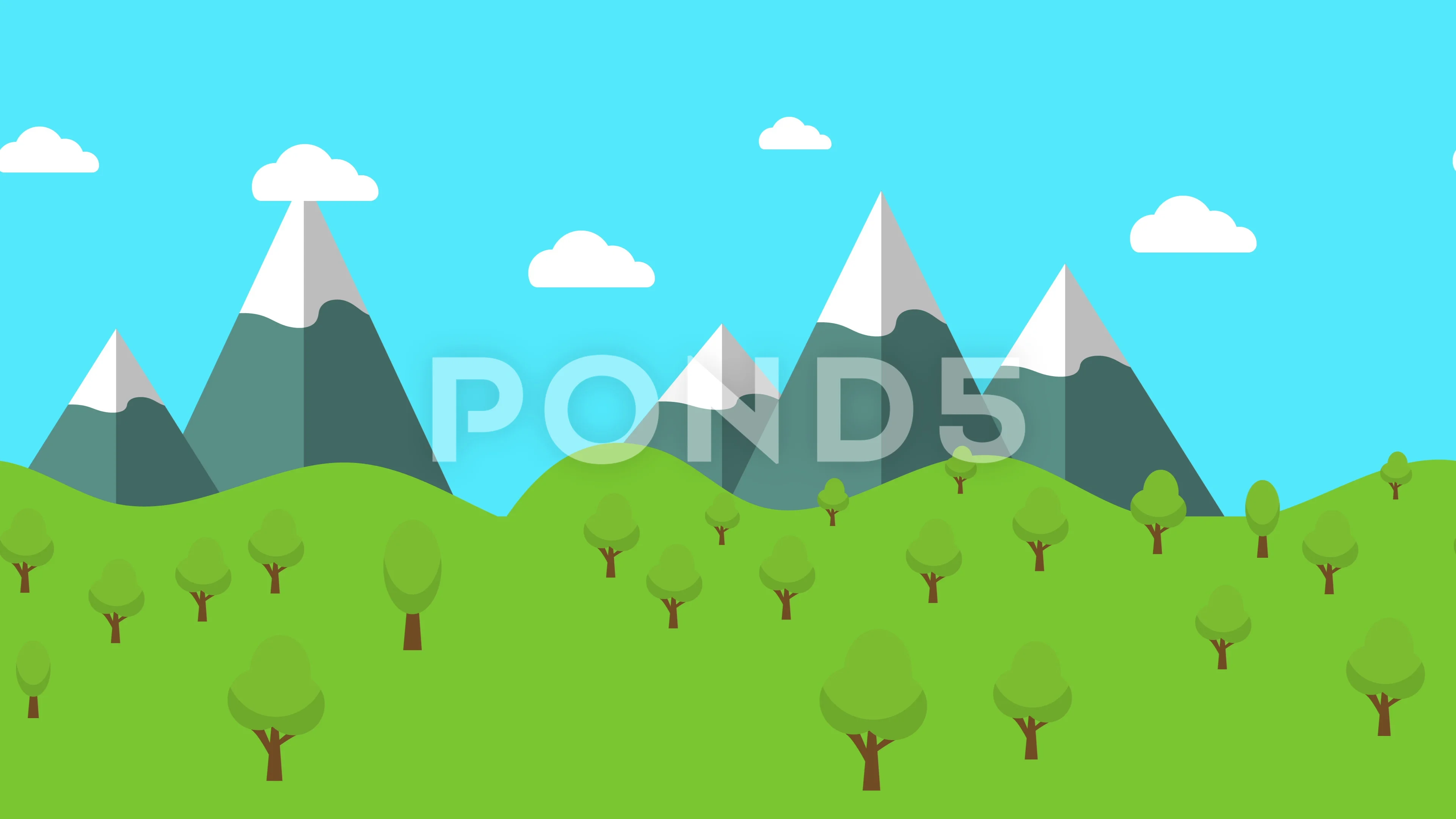 landscape with mountains  an... | Stock Video | Pond5