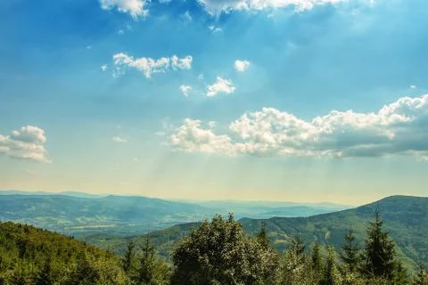 Landscape mountains background Stock Photos