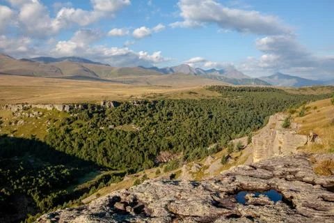 Landscape in the mountains of the Caucasus Stock Photos