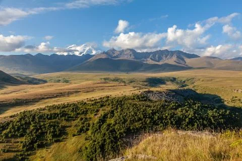 Landscape in the mountains of the Caucasus Stock Photos