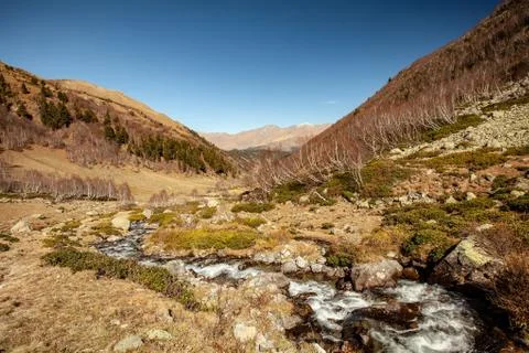 Landscape in the mountains of the Caucasus Stock Photos