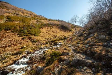 Landscape in the mountains of the Caucasus Stock Photos