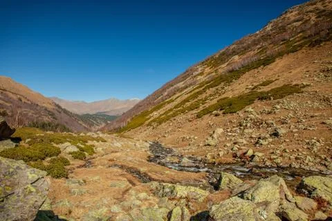 Landscape in the mountains of the Caucasus Stock Photos