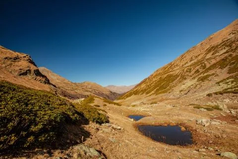 Landscape in the mountains of the Caucasus Stock Photos