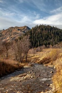 Landscape in the mountains of the Caucasus Stock Photos
