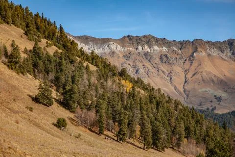 Landscape in the mountains of the Caucasus Stock Photos