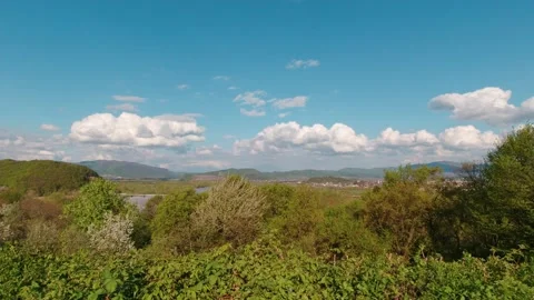 Landscape Of Mountains Forest River Stock Footage 195191810