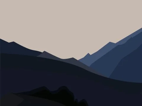 Landscape of mountains Stock Illustration