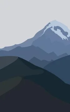 Landscape of mountains Stock Illustration