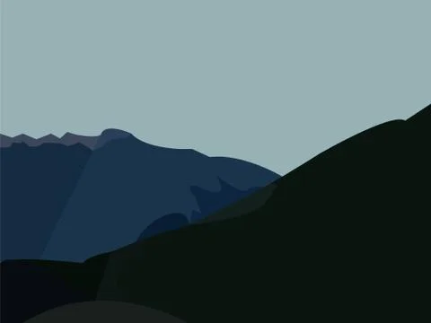 Landscape of mountains Stock Illustration