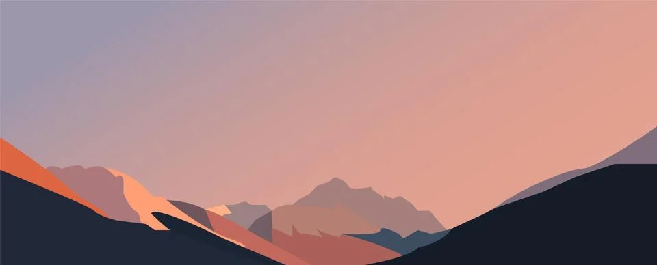 Landscape of mountains Stock-Illustration