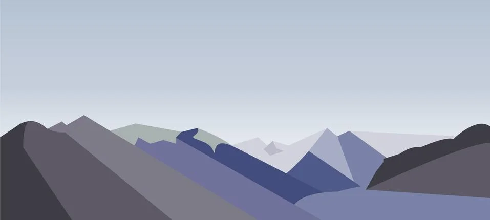 Landscape of mountains Stock Illustration